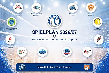 Die neue Saison nimmt Form an: Der Spielplan 2026/27 für die Sparda 2. Liga pro ist veröffentlicht