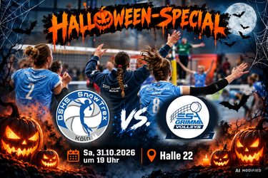 Halloween in Halle 22: Köln empfängt die ESA Grimma Volleys